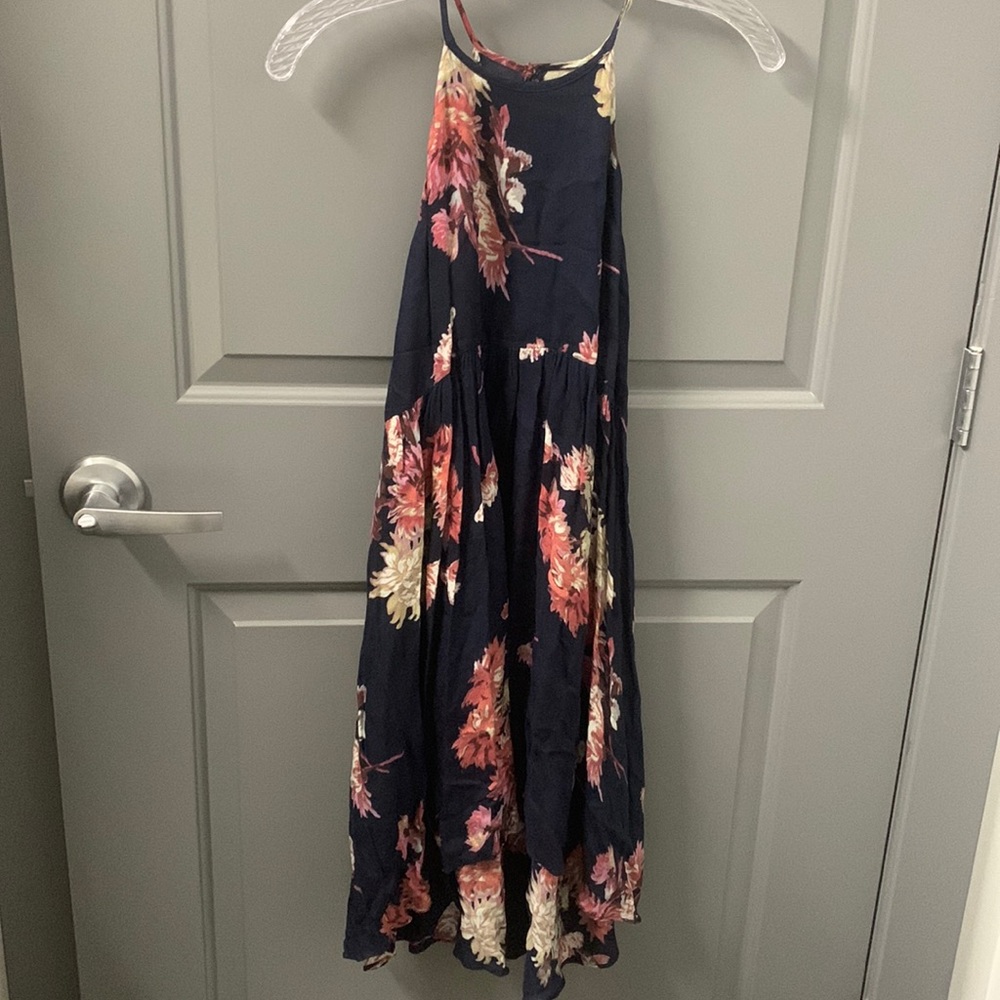 Navy Floral Dress